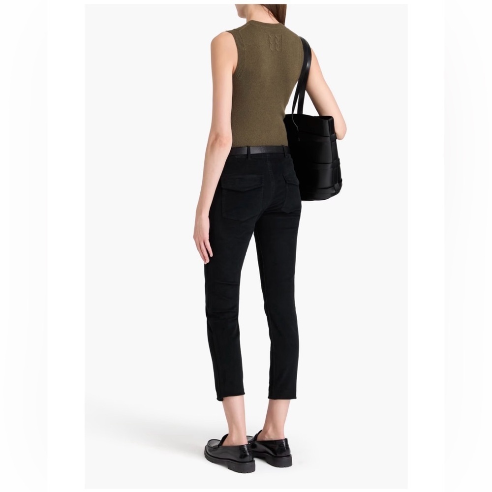 NILI LOTAN Jenna cropped cotton-blend corduroy slim-leg pants - Picture 2 of 12
